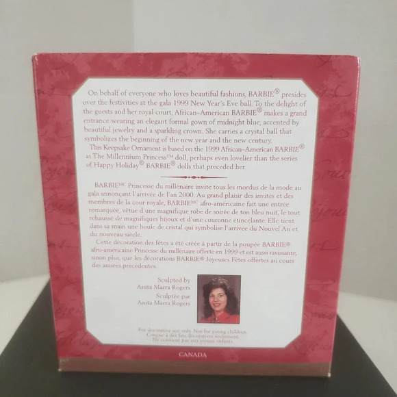 1999 Hallmark Barbie  Millennium Princess Keepsake Tree Ornament. - Picture 5 of 6